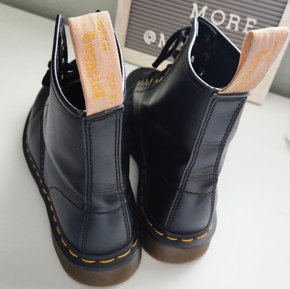 Dr Martens Vegan Felix Lace-up Boots Black M-7 L-8 Unisex - Picture 9 of 13